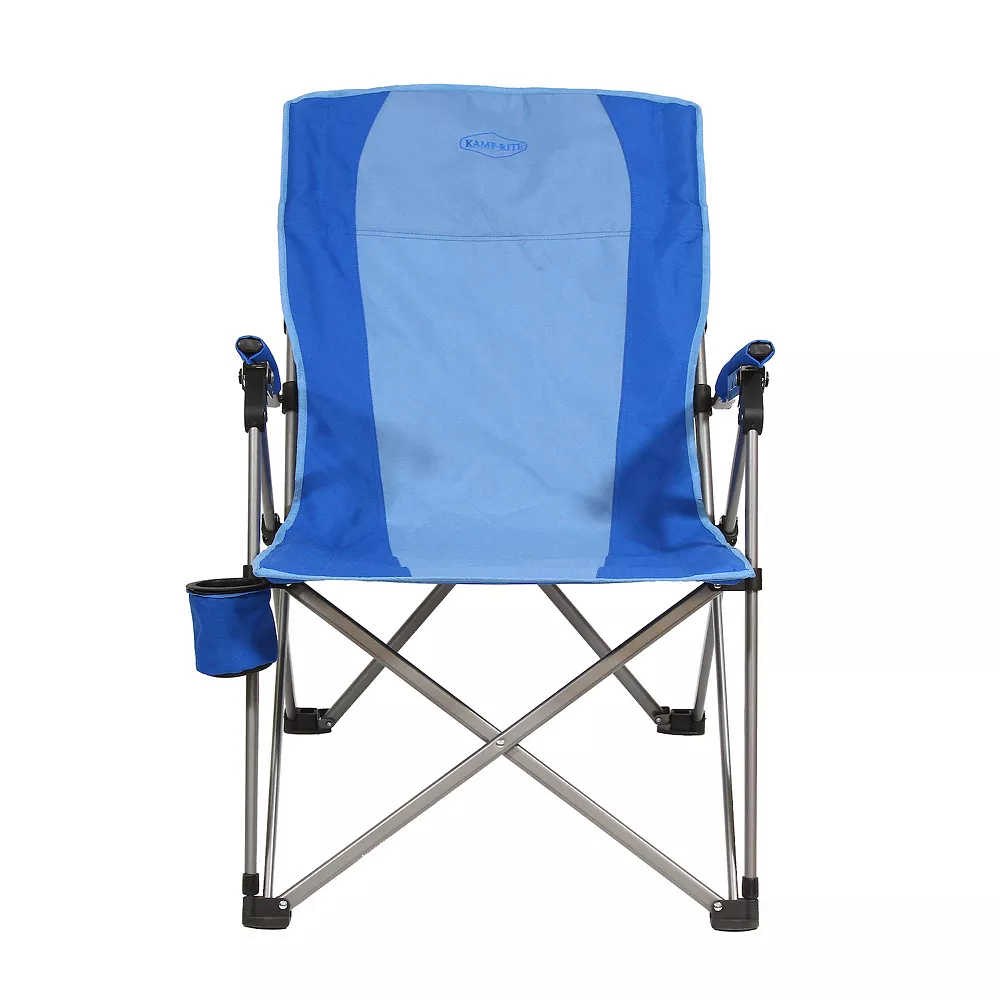 Kamp-Rite 3 Position Reclining Folding Camp Chair With Cupholder, Blue (2 Pack) 5 Kamp-Rite 3 Position Reclining Folding Camp Chair With Cupholder, Blue (2 Pack) - Image 3