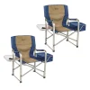 Kamp-Rite Outdoor Camp Folding Directors Chair With Side Table & Cooler (2 Pack) 2 Kamp-Rite Outdoor Camp Folding Directors Chair With Side Table & Cooler (2 Pack) -Zuo Modern Shop 5700810