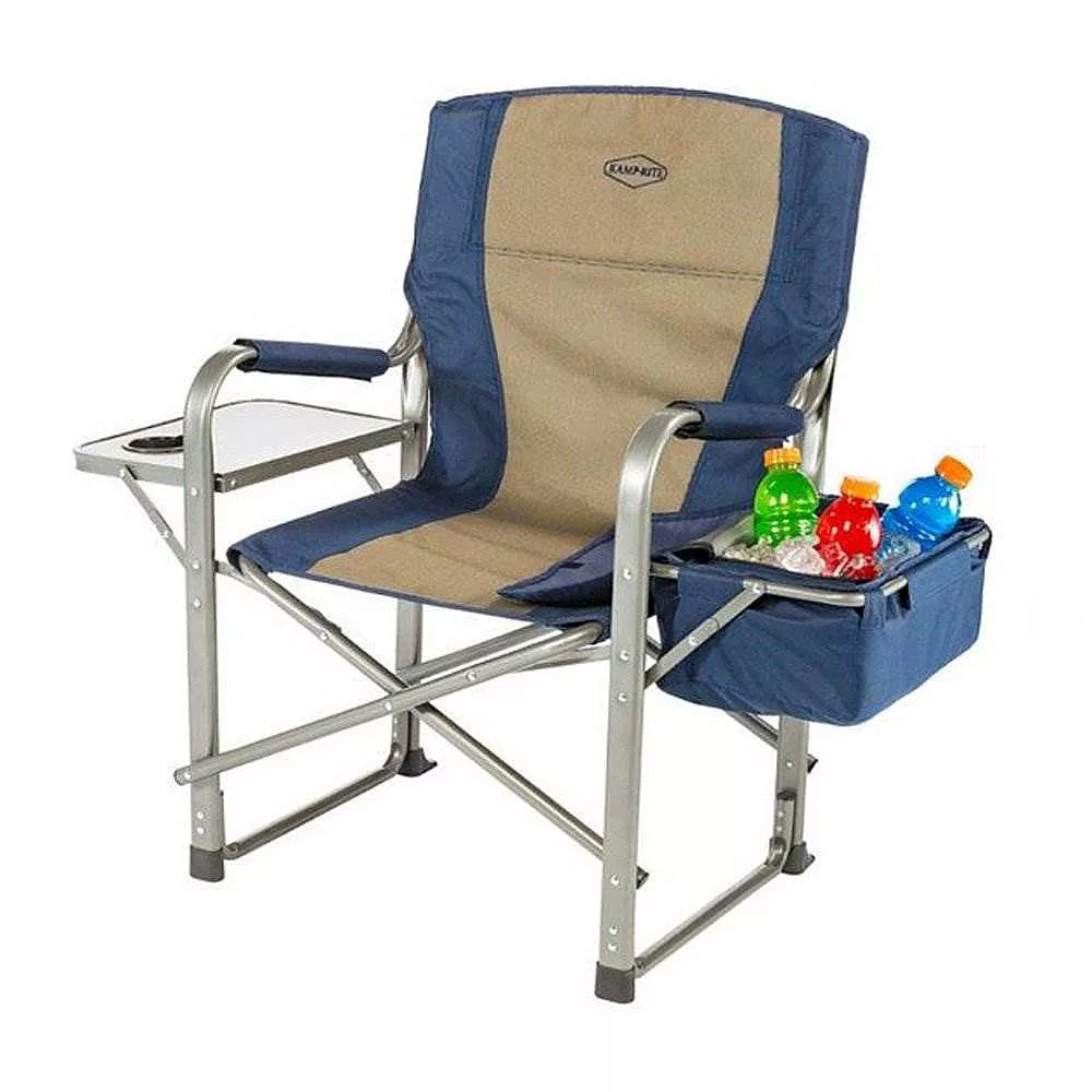 Kamp-Rite Outdoor Camp Folding Directors Chair With Side Table & Cooler (2 Pack) 4 Kamp-Rite Outdoor Camp Folding Directors Chair With Side Table & Cooler (2 Pack) - Image 2