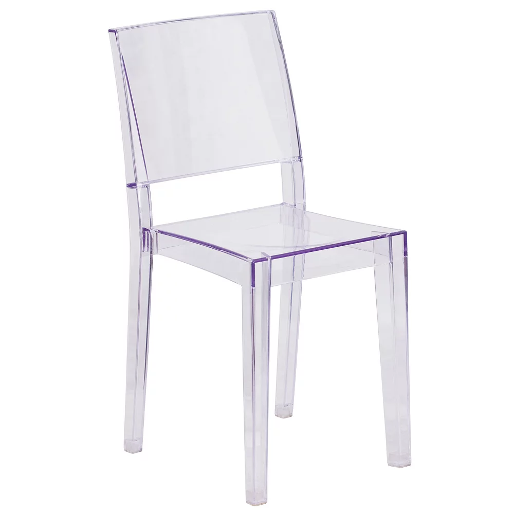 Flash Furniture Phantom Transparent Stacking Dining Chair 3 Flash Furniture Phantom Transparent Stacking Dining Chair