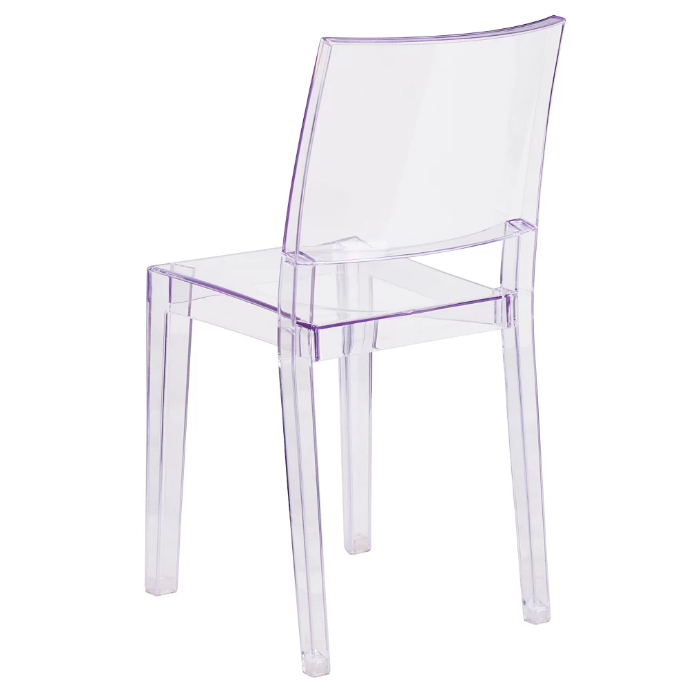 Flash Furniture Phantom Transparent Stacking Dining Chair 7 Flash Furniture Phantom Transparent Stacking Dining Chair - Image 5