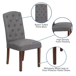 Flash Furniture Hercules Grove Park Tufted Parsons Dining Chair 11 Flash Furniture Hercules Grove Park Tufted Parsons Dining Chair -Zuo Modern Shop 5755512 ALT3