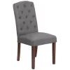 Flash Furniture Hercules Grove Park Tufted Parsons Dining Chair -Zuo Modern Shop 5755512 Gray Fabric