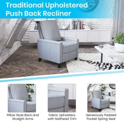 Flash Furniture Carson Transitional Push-Back Recliner Chair -Zuo Modern Shop 5757612 ALT2