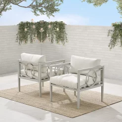 Crosley Ashford Outdoor Metal Arm Chair 2-Piece Set 8 Crosley Ashford Outdoor Metal Arm Chair 2-Piece Set -Zuo Modern Shop 5783170 ALT2