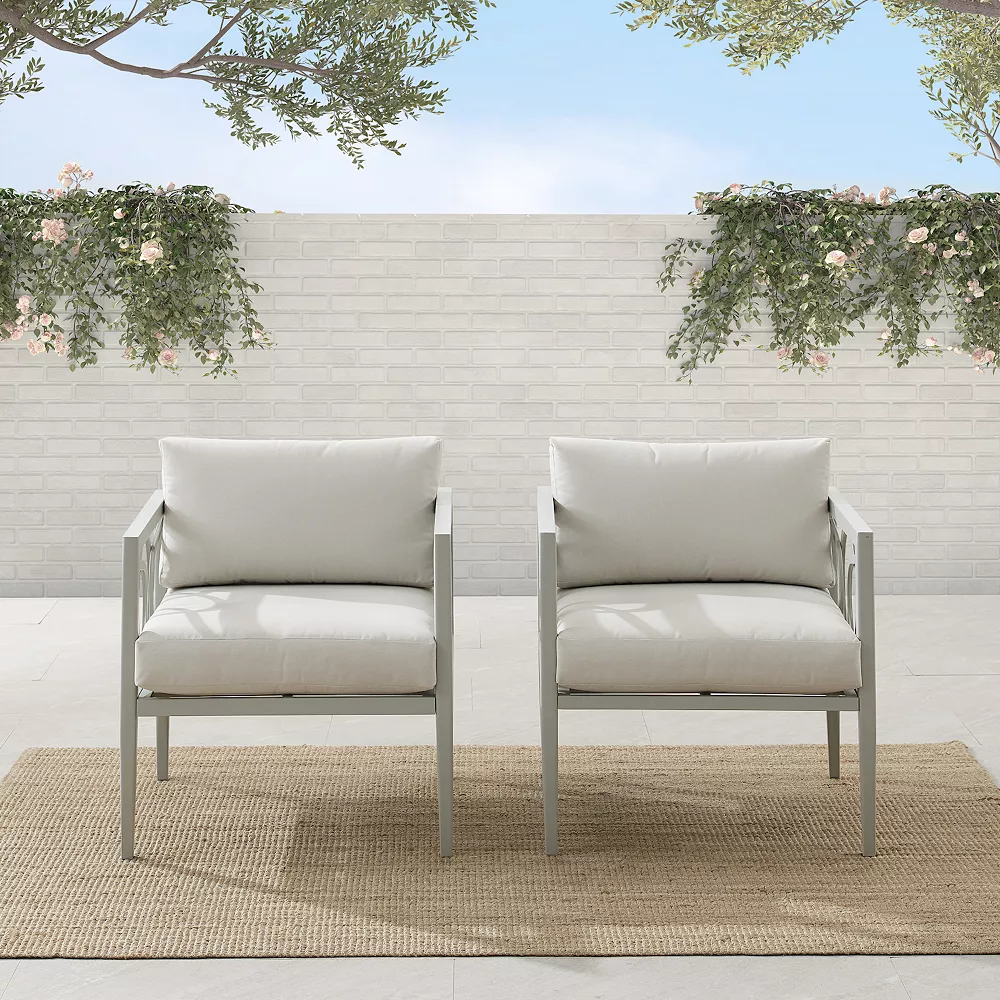Crosley Ashford Outdoor Metal Arm Chair 2-Piece Set 6 Crosley Ashford Outdoor Metal Arm Chair 2-Piece Set - Image 4