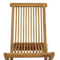 Sunnydaze Decor Sunnydaze Hyannis Solid Teak Wood Folding Slat-Back Patio Chair - Set Of 2 7 Sunnydaze Decor Sunnydaze Hyannis Solid Teak Wood Folding Slat-Back Patio Chair - Set Of 2 -Zuo Modern Shop 5840529 ALT2