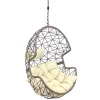 Sunnydaze Decor Sunnydaze Beige Resin Wicker Basket Hanging Egg Chair With Cushions - Beige 1 Sunnydaze Decor Sunnydaze Beige Resin Wicker Basket Hanging Egg Chair With Cushions - Beige -Zuo Modern Shop 5842811