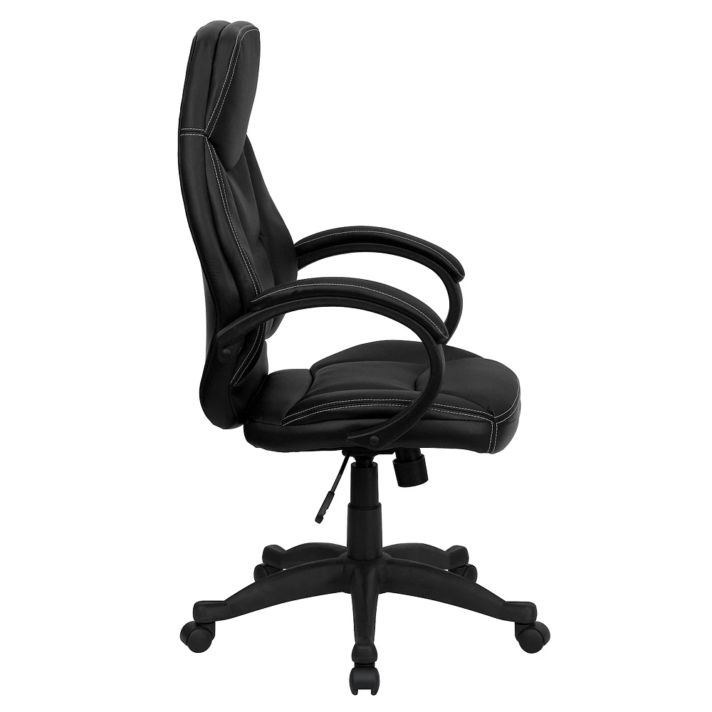 Flash Furniture Leonard Faux Leather Swivel Office Chair 4 Flash Furniture Leonard Faux Leather Swivel Office Chair - Image 2