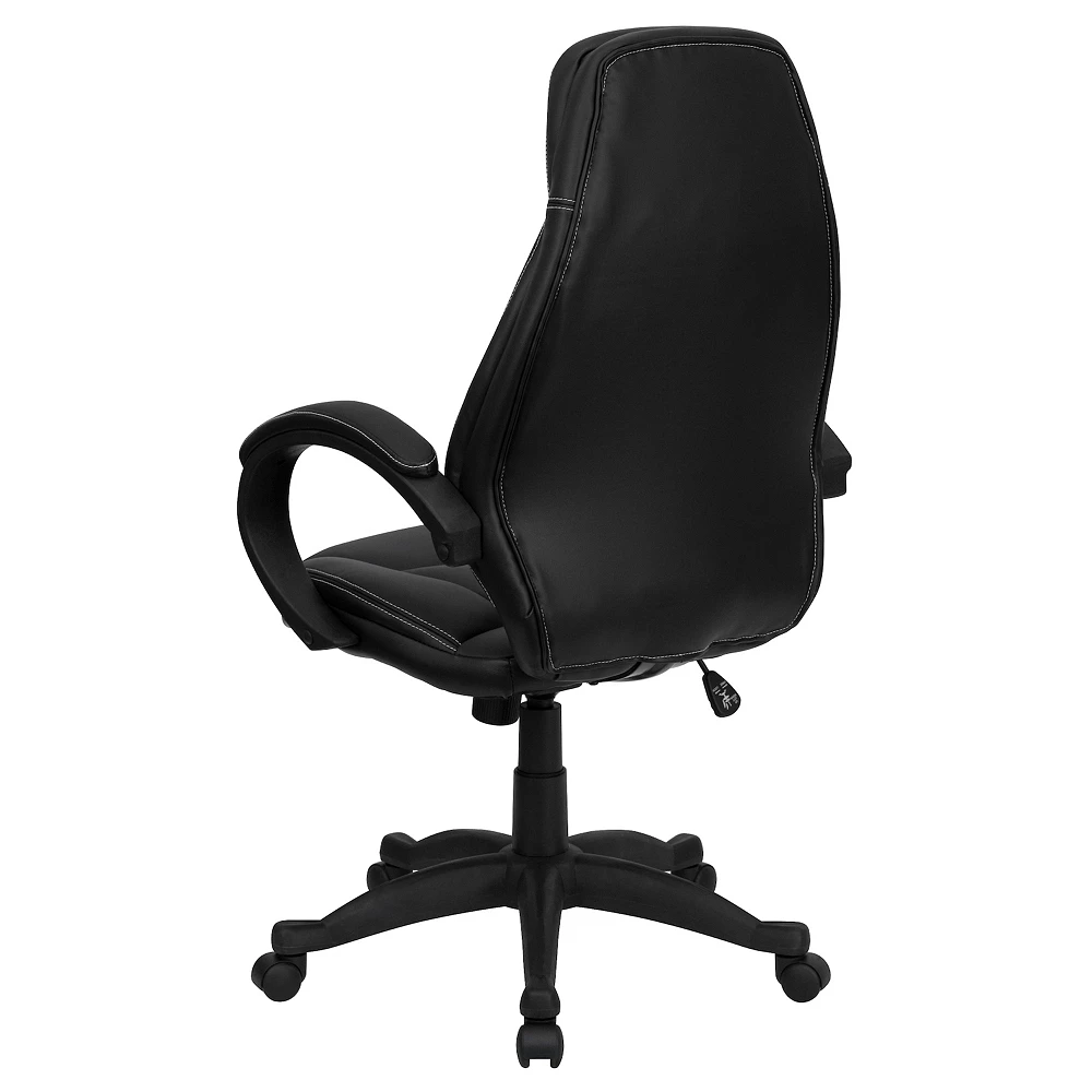 Flash Furniture Leonard Faux Leather Swivel Office Chair 5 Flash Furniture Leonard Faux Leather Swivel Office Chair - Image 3