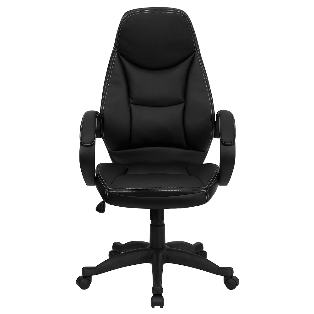 Flash Furniture Leonard Faux Leather Swivel Office Chair 6 Flash Furniture Leonard Faux Leather Swivel Office Chair - Image 4