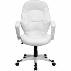 Flash Furniture Quincey Faux Leather Swivel Office Chair 9 Flash Furniture Quincey Faux Leather Swivel Office Chair -Zuo Modern Shop 5919946 ALT4