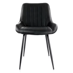 Elama 2 Piece Faux Leather Tufted Chair In Black With Black Metal Legs 8 Elama 2 Piece Faux Leather Tufted Chair In Black With Black Metal Legs -Zuo Modern Shop 5958912 ALT