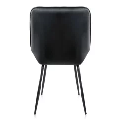 Elama 2 Piece Faux Leather Tufted Chair In Black With Black Metal Legs 10 Elama 2 Piece Faux Leather Tufted Chair In Black With Black Metal Legs -Zuo Modern Shop 5958912 ALT3