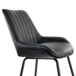 Elama 2 Piece Faux Leather Tufted Chair In Black With Black Metal Legs 11 Elama 2 Piece Faux Leather Tufted Chair In Black With Black Metal Legs -Zuo Modern Shop 5958912 ALT4