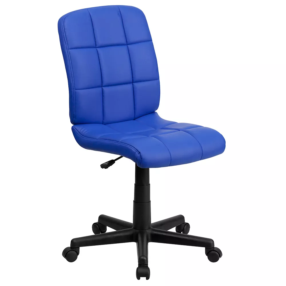 Emma+Oliver Emma And Oliver Mid-Back Green Quilted Vinyl Swivel Task Office Chair 3 Emma+Oliver Emma And Oliver Mid-Back Green Quilted Vinyl Swivel Task Office Chair