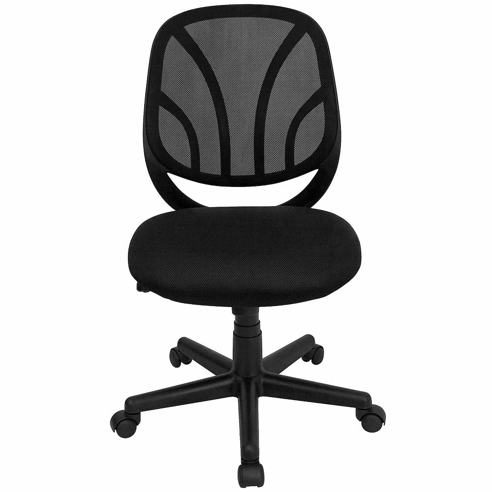 Emma+Oliver Emma And Oliver Mid-Back Black Mesh Swivel Task Office Chair With Flex Bars 6 Emma+Oliver Emma And Oliver Mid-Back Black Mesh Swivel Task Office Chair With Flex Bars - Image 4