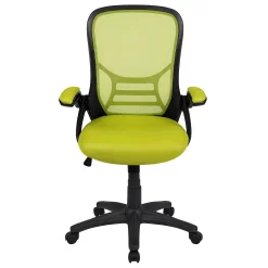 Emma+Oliver Emma And Oliver High Back Black Mesh Ergonomic Office Chair With Black Frame And Flip-up Arms 9 Emma+Oliver Emma And Oliver High Back Black Mesh Ergonomic Office Chair With Black Frame And Flip-up Arms -Zuo Modern Shop 5972317 ALT3