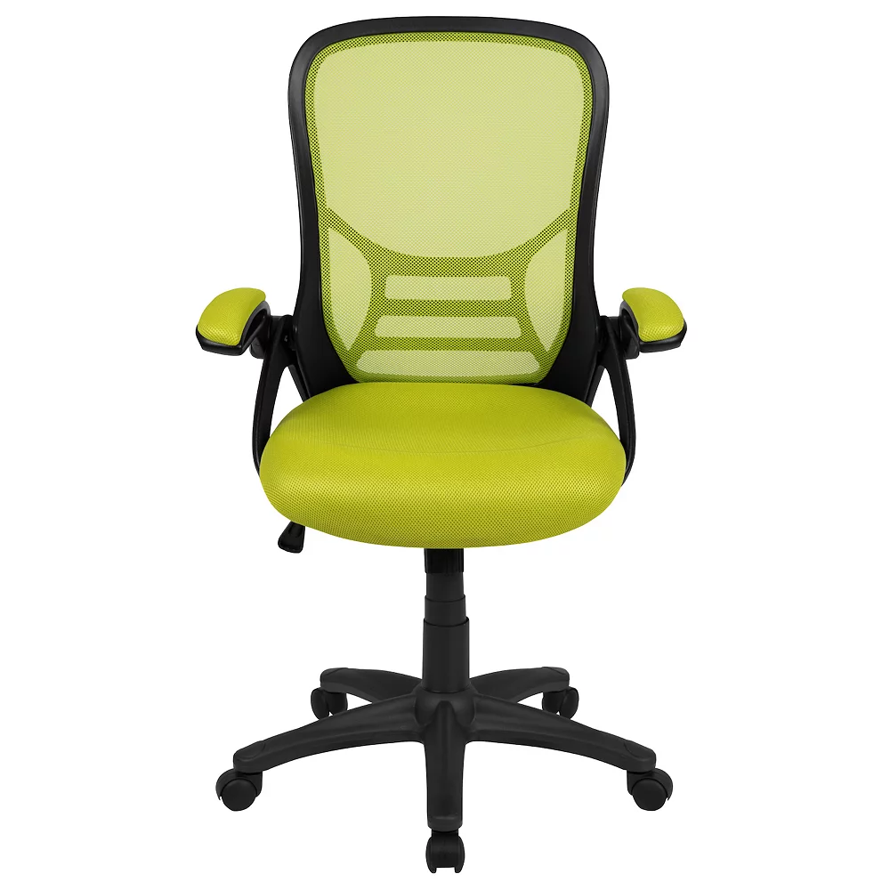 Emma+Oliver Emma And Oliver High Back Black Mesh Ergonomic Office Chair With Black Frame And Flip-up Arms 6 Emma+Oliver Emma And Oliver High Back Black Mesh Ergonomic Office Chair With Black Frame And Flip-up Arms - Image 4