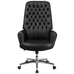 Emma+Oliver Emma And Oliver High Back Traditional Tufted White LeatherSoft Swivel Office Chair With Arms 9 Emma+Oliver Emma And Oliver High Back Traditional Tufted White LeatherSoft Swivel Office Chair With Arms -Zuo Modern Shop 5972326 ALT3