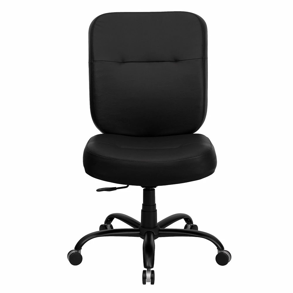 Emma and Oliver 400 lb. Big & Tall High Back Black Fabric Rectangle Back Ergonomic Office Chair Emma+Oliver Emma And Oliver 400 Lb. Big & Tall High Back Black Fabric Rectangle Back Ergonomic Office Chair -Zuo Modern Shop 5972957 ALT