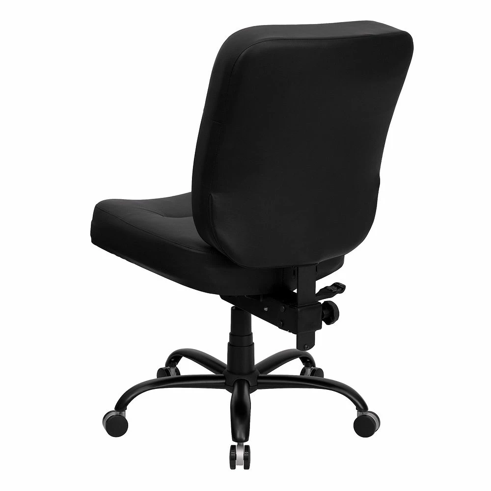 Emma and Oliver 400 lb. Big & Tall High Back Black Fabric Rectangle Back Ergonomic Office Chair Emma+Oliver Emma And Oliver 400 Lb. Big & Tall High Back Black Fabric Rectangle Back Ergonomic Office Chair -Zuo Modern Shop 5972957 ALT2