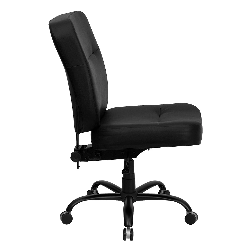 Emma and Oliver 400 lb. Big & Tall High Back Black Fabric Rectangle Back Ergonomic Office Chair Emma+Oliver Emma And Oliver 400 Lb. Big & Tall High Back Black Fabric Rectangle Back Ergonomic Office Chair -Zuo Modern Shop 5972957 ALT3