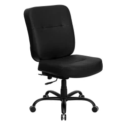 Emma+Oliver Emma And Oliver 400 Lb. Big & Tall High Back Black Fabric Rectangle Back Ergonomic Office Chair