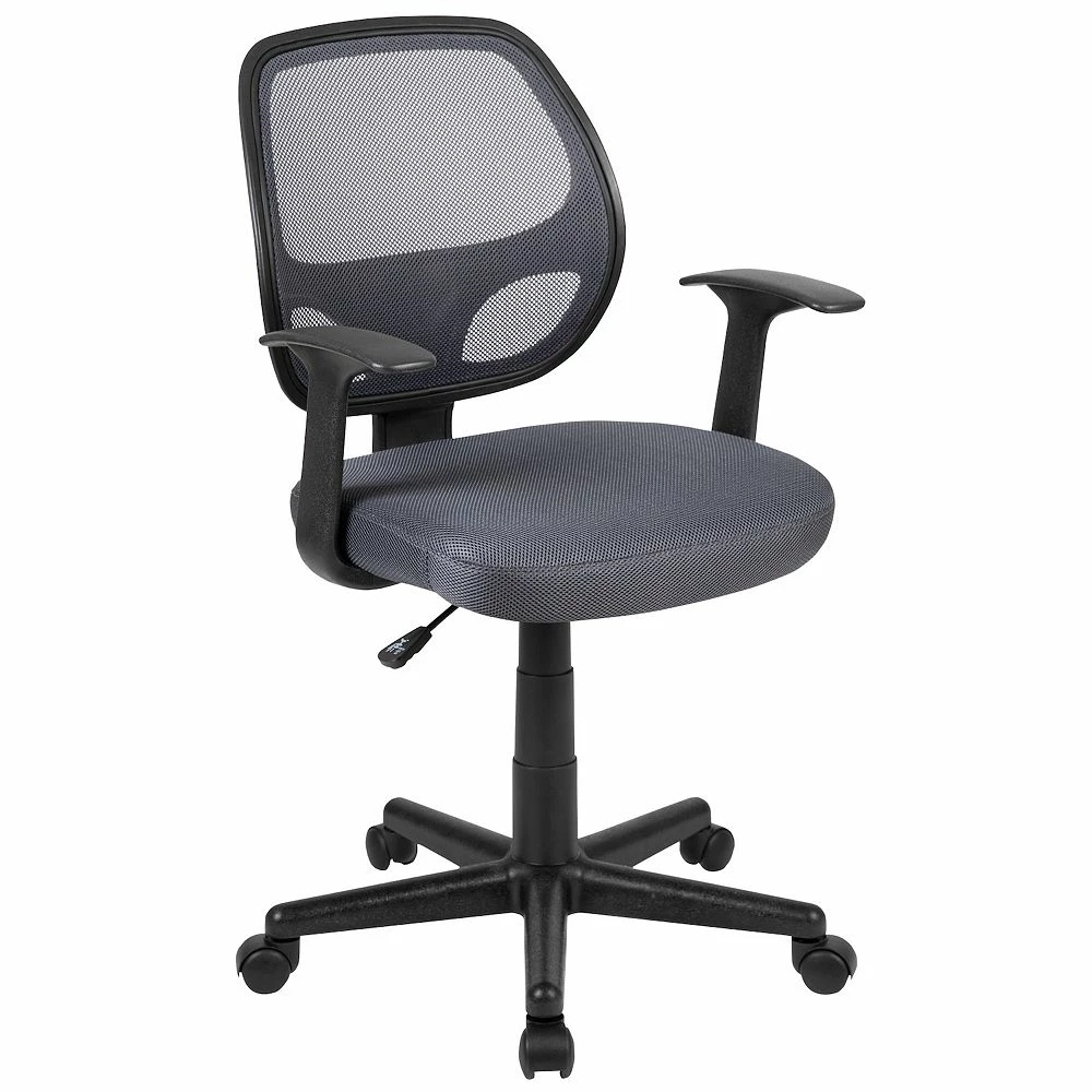 Emma+Oliver Emma And Oliver Mid-Back Black Mesh Swivel Ergonomic Task Office Chair - Arms, BIFMA Certified 3 Emma+Oliver Emma And Oliver Mid-Back Black Mesh Swivel Ergonomic Task Office Chair - Arms, BIFMA Certified
