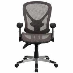 Emma+Oliver Emma And Oliver Mid-Back Transparent Gray Mesh Multifunction Ergonomic Office Chair - Arms 8 Emma+Oliver Emma And Oliver Mid-Back Transparent Gray Mesh Multifunction Ergonomic Office Chair - Arms -Zuo Modern Shop 5974117 ALT2