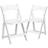 Emma+Oliver Emma And Oliver 2 Pack White Resin Slatted Party & Rental Folding Chair Indoor Outdoor 2 Emma+Oliver Emma And Oliver 2 Pack White Resin Slatted Party & Rental Folding Chair Indoor Outdoor -Zuo Modern Shop 5978220