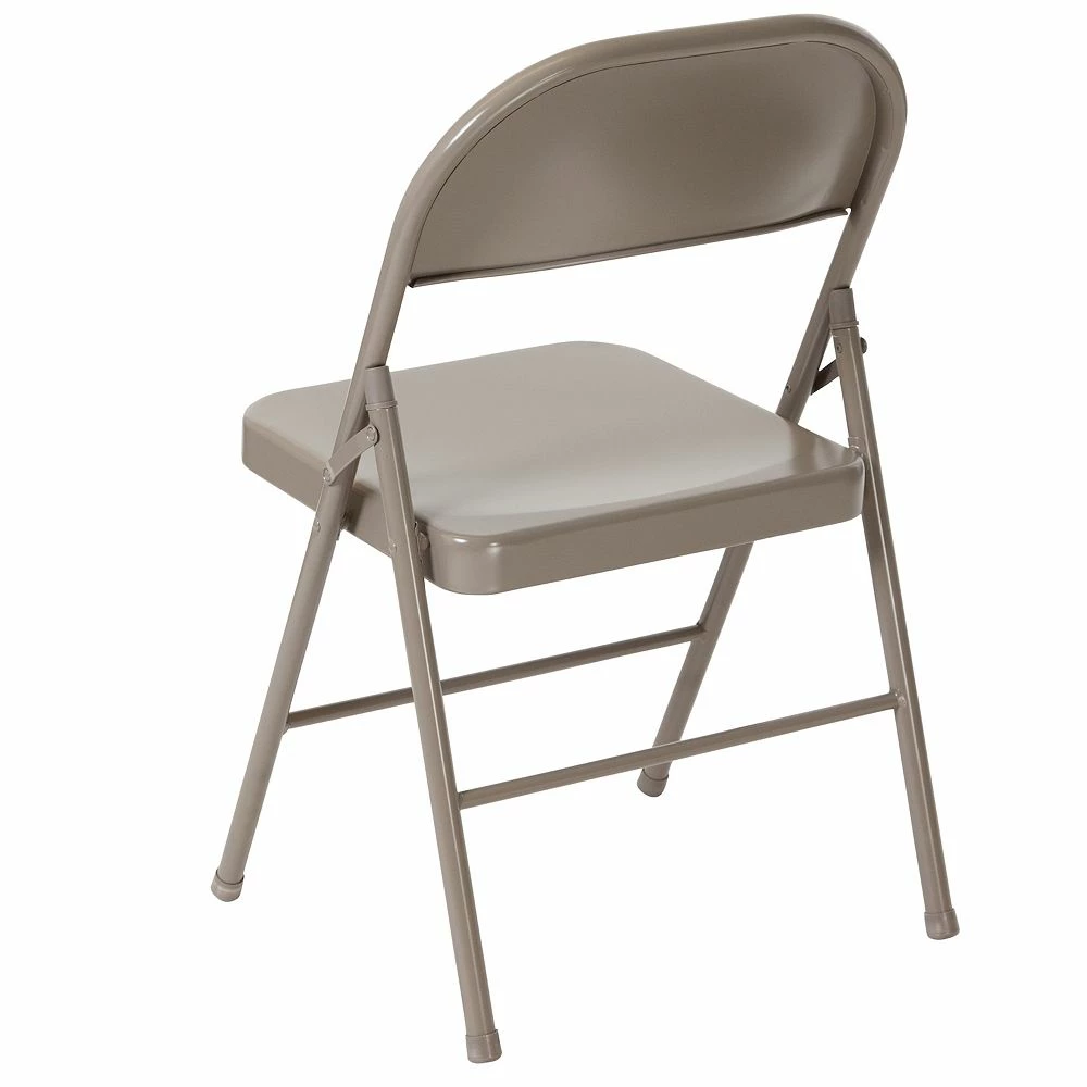Emma and Oliver 4 Pack Double Braced Gray Metal Folding Chair Emma+Oliver Emma And Oliver 4 Pack Double Braced Gray Metal Folding Chair -Zuo Modern Shop 5978258 ALT3