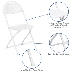 Emma+Oliver Emma And Oliver 8 Pack 650 Lb. Capacity Charcoal Plastic Fan Back Folding Chair -Zuo Modern Shop 5978281 ALT2