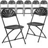 Emma+Oliver Emma And Oliver 8 Pack 650 Lb. Capacity Charcoal Plastic Fan Back Folding Chair 1 Emma+Oliver Emma And Oliver 8 Pack 650 Lb. Capacity Charcoal Plastic Fan Back Folding Chair -Zuo Modern Shop 5978281 Black