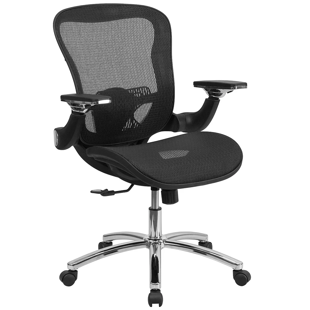 Emma and Oliver Mid-Back Transparent Black Mesh Synchro-Tilt Swivel Ergonomic Office Chair Emma+Oliver Emma And Oliver Mid-Back Transparent Black Mesh Synchro-Tilt Swivel Ergonomic Office Chair -Zuo Modern Shop 5978420