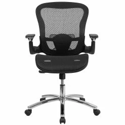 Emma+Oliver Emma And Oliver Mid-Back Transparent Black Mesh Synchro-Tilt Swivel Ergonomic Office Chair 5 Emma+Oliver Emma And Oliver Mid-Back Transparent Black Mesh Synchro-Tilt Swivel Ergonomic Office Chair -Zuo Modern Shop 5978420 ALT3