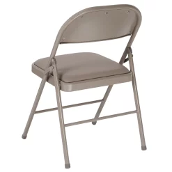 Emma+Oliver Emma And Oliver 4 Pack Double Braced Beige Vinyl Folding Chair -Zuo Modern Shop 5978479 ALT3