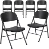 Emma+Oliver Emma And Oliver 6 Pack 330 Lb. Capacity Black Plastic Folding Chair - Charcoal Frame - Event Chair 2 Emma+Oliver Emma And Oliver 6 Pack 330 Lb. Capacity Black Plastic Folding Chair - Charcoal Frame - Event Chair -Zuo Modern Shop 5978595