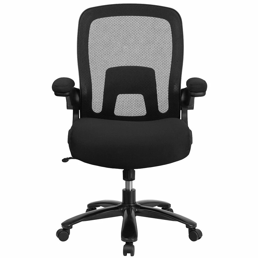 Emma+Oliver Emma And Oliver Big & Tall Black Mesh Executive Swivel Office Chair With Lumbar And Back Support 6 Emma+Oliver Emma And Oliver Big & Tall Black Mesh Executive Swivel Office Chair With Lumbar And Back Support - Image 4