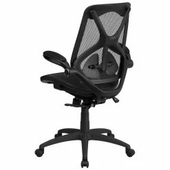 Emma+Oliver Emma And Oliver High Back Transparent Black Mesh 2-Paddle Ergonomic Office Chair With Arms -Zuo Modern Shop 5978706 ALT3