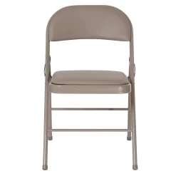 Emma+Oliver Emma And Oliver 2 Pack Double Braced Beige Vinyl Folding Chair -Zuo Modern Shop 5978730 ALT3