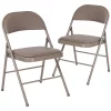 Emma+Oliver Emma And Oliver 2 Pack Double Braced Beige Vinyl Folding Chair 2 Emma+Oliver Emma And Oliver 2 Pack Double Braced Beige Vinyl Folding Chair -Zuo Modern Shop 5978730 Gray