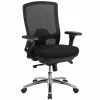 Emma+Oliver Emma And Oliver 24/7 350 Lb. Big & Tall Black Mesh Synchro-Tilt Swivel Ergonomic Office Chair -Zuo Modern Shop 5978739