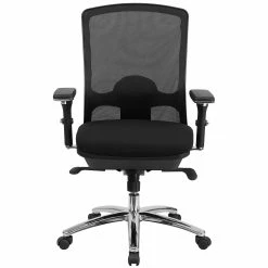 Emma+Oliver Emma And Oliver 24/7 350 Lb. Big & Tall Black Mesh Synchro-Tilt Swivel Ergonomic Office Chair -Zuo Modern Shop 5978739 ALT3