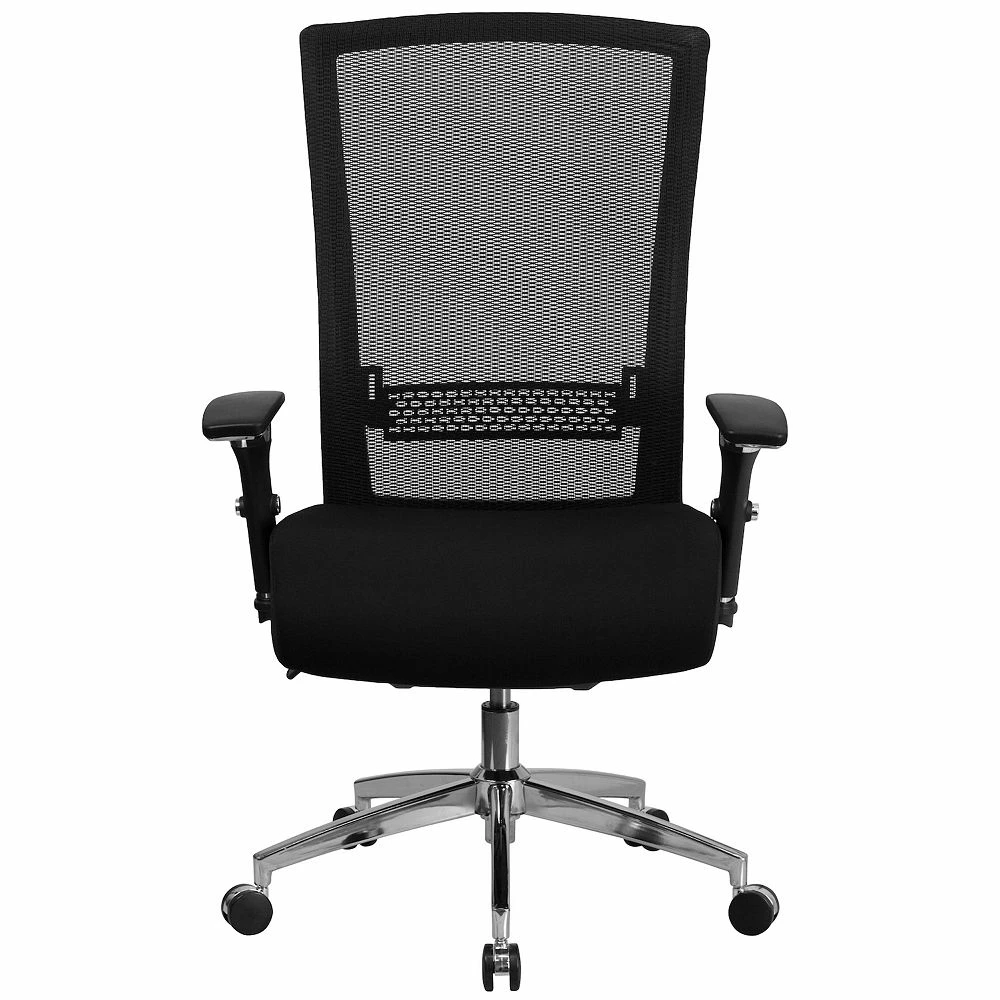 Emma+Oliver Emma And Oliver 24/7 300 Lb. High Back Black Mesh Ergonomic Office Chair, Seat Slider/Lumbar 4 Emma+Oliver Emma And Oliver 24/7 300 Lb. High Back Black Mesh Ergonomic Office Chair, Seat Slider/Lumbar - Image 2
