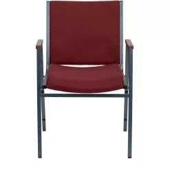 Emma+Oliver Emma And Oliver Heavy Duty Burgundy Patterned Fabric Stack Chair With Arms -Zuo Modern Shop 5985688 ALT2