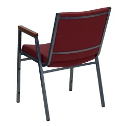 Emma+Oliver Emma And Oliver Heavy Duty Burgundy Patterned Fabric Stack Chair With Arms -Zuo Modern Shop 5985688 ALT3