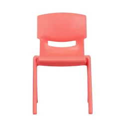 Emma+Oliver Emma And Oliver 4 Pack Green Plastic Stack School Chair With 13.25"H Seat, K-2 School Chair -Zuo Modern Shop 5985698 ALT3