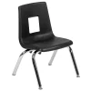 Emma+Oliver Emma And Oliver Black Student Stack School Chair - 12-inch 1 Emma+Oliver Emma And Oliver Black Student Stack School Chair - 12-inch -Zuo Modern Shop 5985719 Black