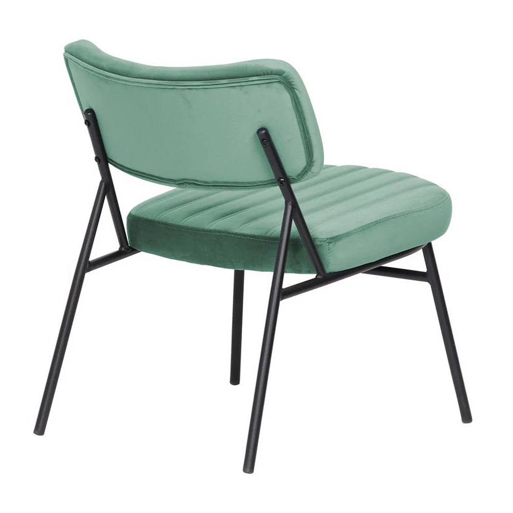 LeisureMod Marilane Velvet Accent Chair With Metal Frame - Royal Rose 6 LeisureMod Marilane Velvet Accent Chair With Metal Frame - Royal Rose - Image 4